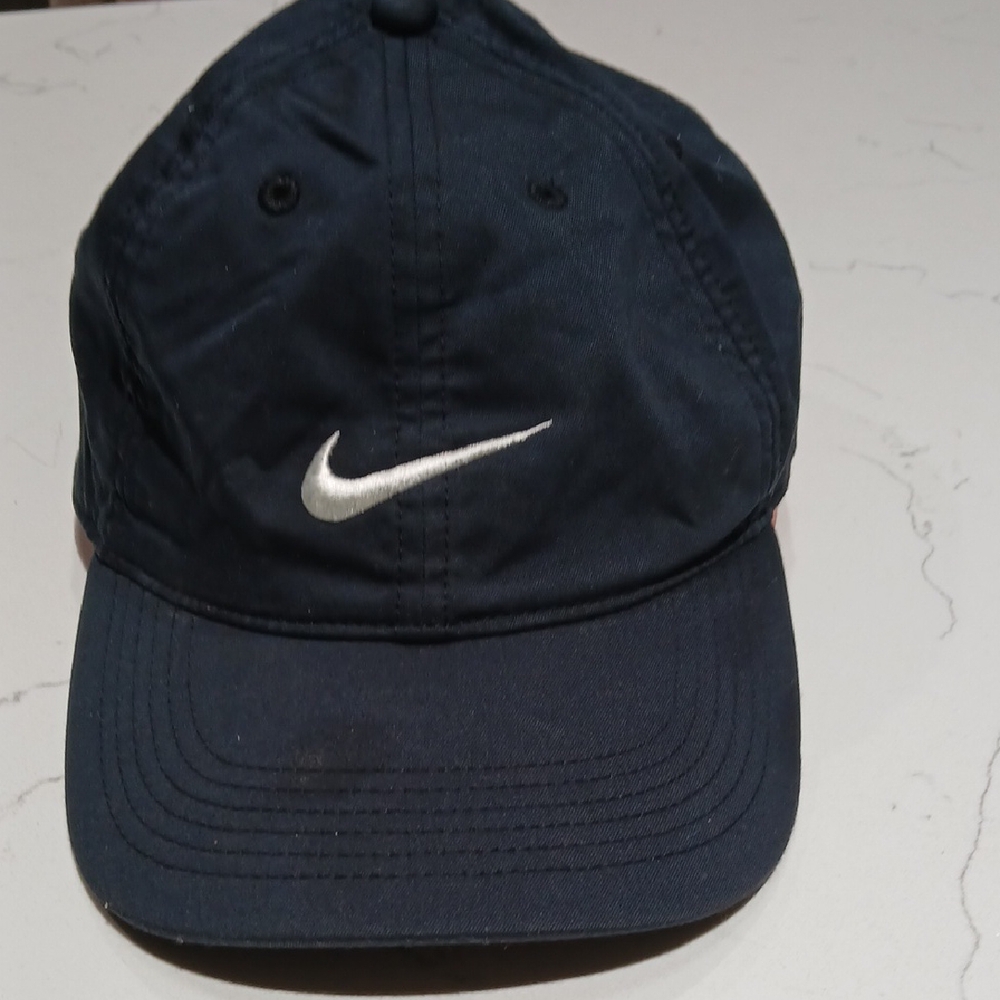 Nike Dark Blue Hat with Silver Logo Size 0S